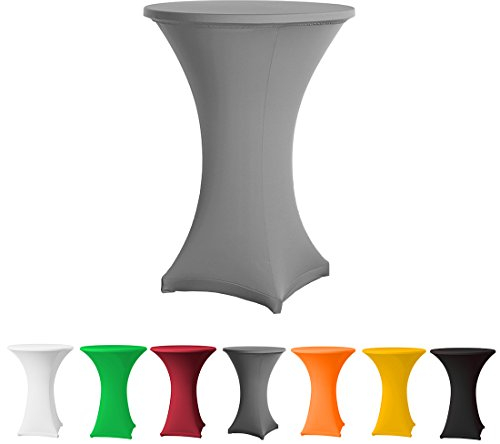 Babat Stehtischhusse Stretch in Farbe grau und Durchmesser 70-75 für Bistrotisch/Stehtisch