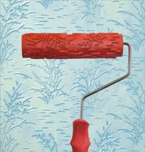 bueer 7 diseño de DIY rodillo de pintura decorativa de goma rodillo con mango de plástico