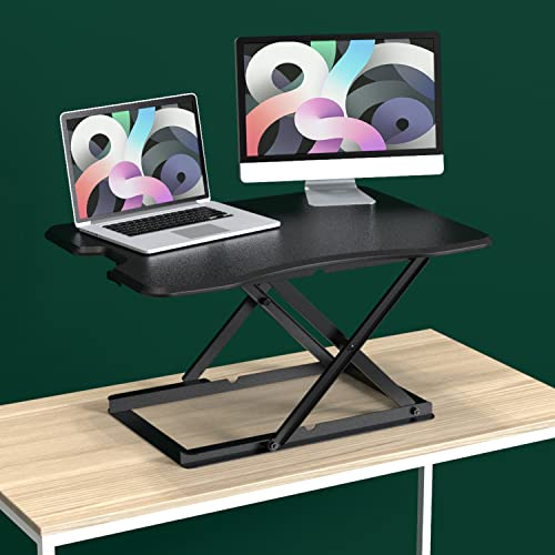ZINUS Tina 81 cm großes, höhenverstellbares Stehpult | Desktop-Arbeitsplatz | Schreibtischkonverter | Keine Montage erforderlich
