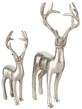 BOLTZE Thielo Figur Hirsch Silber 2tlg