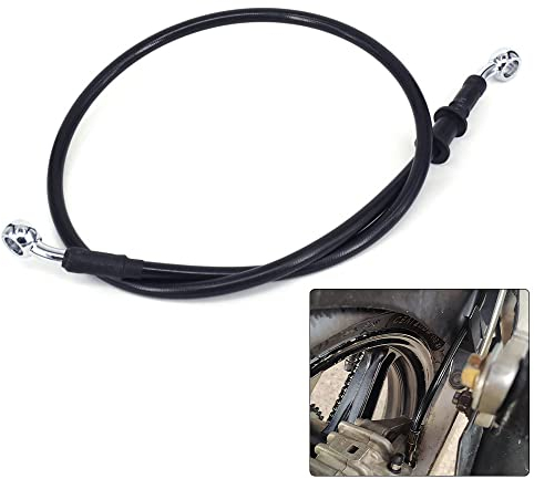 Tubo Freno Moto 200cm,Tubo Freno Anteriore Posteriore Cavo Freno Idraulico Frizione Con Guaina Rinforzata per Pit Bike Dirt Bike Enduro Motocross ATV Quad-Nero