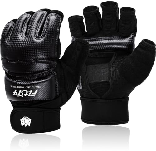 FitsT4 Sports MMA Handschuhe Boxhandschuhe gepolstert Trainingshandschuhe | Robuste Schutzpolsterung und sind ideal fürs Training in Taekwondo, Kickboxen sowie ähnlichen Kampfsportarten