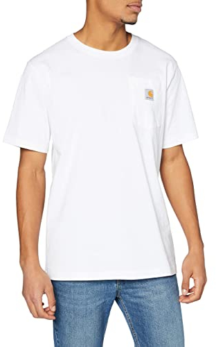 Carhartt Herren K87 Pocket S/S T-Shirt T-Shirt, Weiß, XL