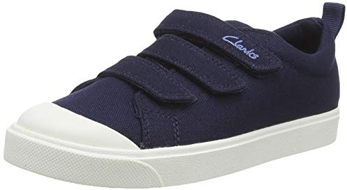 Clarks Jungen City Vibe K Sneaker, Navy Canvas, 28 EU