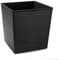 Gordanluk Low Flowerpot Square Textured Flowerpot with internal liner indoor plant pot large plant pots outdoor plant stand (Black, 25 x 25 x 26cm)