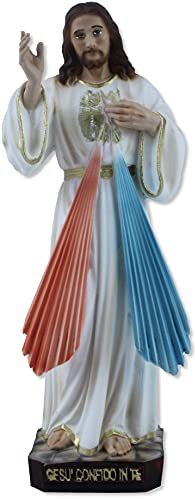 Proposte Religiose Statue des barmherzigen Jesus, handbemalt, aus Kunstharz, 20 cm, hergestellt in Italien