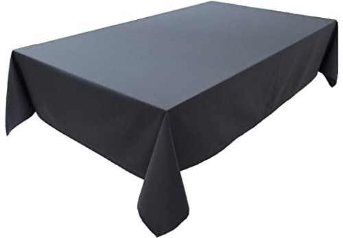 Hochwertige Tischdecke Tischwäsche aus 100% Baumwolle Kollektion Konzept, Farbe & Größe wählbar (Tischdecke - 150x220cm, Anthrazit)
