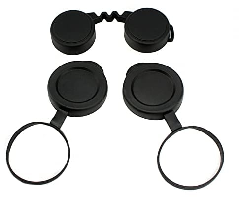 Fernglas-Abdeckung, 3 Stück 42mm Linsen-Abdeckung, Gummi Staubkappen Schutzabdeckung für 10x42 Fernglas, Regenschutz, Okularkappe
