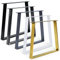 Magnetic Mobel Lot 2 Pieds de Table en trapèze industriels Noir Blanc (50/60 cm, Noir)