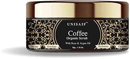 Unisaif Kaffee Bio Peeling mit Rosenöl 50g