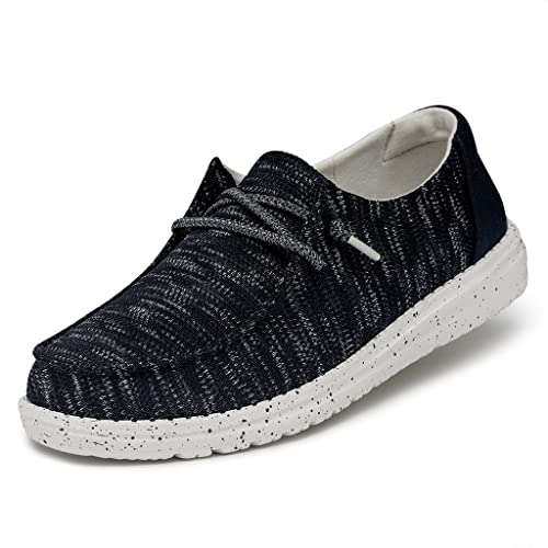 HEYDUDE Wendy Sox Damen - Slip on Flache Schuhe - Mokassin Stil, Navy, 39
