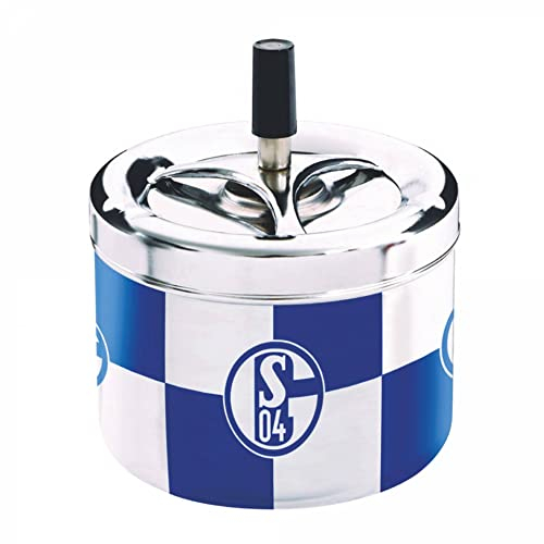 FC Schalke 04 Karo Drehaschenbecher (blau/weiss, one size)