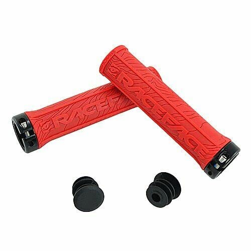 RaceFace Half Nelson Lock-on Handlebar Grips, Red, RF1794-Y