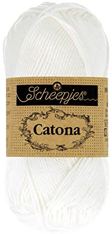 Scheepjes - Scheepjes Catona 106 Snow White Yarn - 10x50g