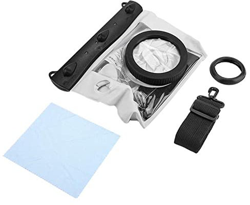 Tteoobl Custodia Subacquea Subacquea Impermeabile 20M Custodia Subacquea Fotocamera per Fotocamere Nikon DSLR Custodia Subacquea Fotocamera con Custodia Subacquea Impermeabile, (Bianco)
