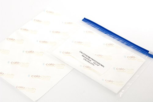 4 x Calotherm MF1914 Calocloth Pro Microfibre Optical Lens Cleaning Cloth, White, Large 19x14