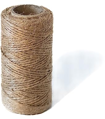 Chinchilla® Cordel de Yute | Aprox. 2,0 mm Ø | Color Natural | 50 m bobinas | Cordel de Yute, Cordel para Atar, Cordel Decorativo, Cordel de Yute Manualidades, Embalaje