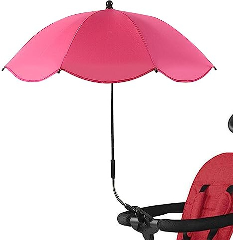 Ombrelle Poussette Universelle Anti UV - Ombrelle Poussette Universelle Pour Poussette Et Landau Anti UV | Ombrelle Universelle Avec Pince Réglable Et Arme Flexible Pour Poussette Landau,Diamètre 66cm