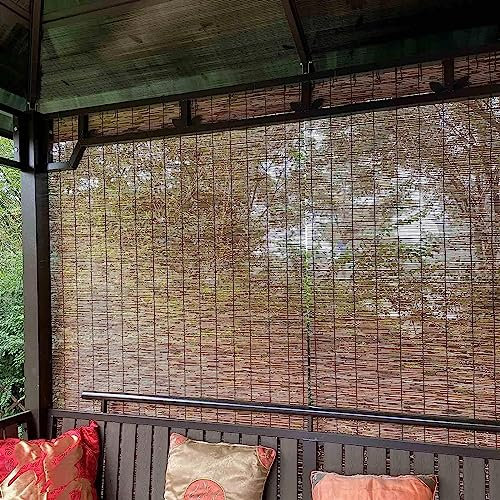 GUETTO Clôture en Roseau Naturel,Canisse Bambou,Occultant, Brise-Vue,Protection De La Vie Privée,Rouleaux De Clôture,Moustiquaire pour Jardin,pour Balcon Brise-Vent Exterieur Terrasse,50x60cm