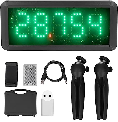 Xnferty Drahtloser Laser-Timer für Skaten, Leichtathletik, Laufen für Sprints, Rollschuhlaufen, Geschwindigkeit, Leichtathletik, Laufen, Sport, Motorrad, Fahrräder, Infrarot-Sensor,(EU-STECKER)