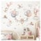 DEKO KINDERZIMMER Wandsticker Katze Luftballons Wandtattoo rosa Babyzimmer Wandaufkleber Hase Kinderzimmer selbstklebend Wanddeko DK1139-05