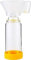 Dispositivo espaciador antiestático Inhaler Spacer, cámara de inhalador, uso con inhalador de dosis medida, sin BPA ni látex para adultos. (Amarillo)