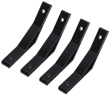 sourcing map 4pcs 135 Degrés Angle Aluminium Profil Coin Supports, Coin Orthèse Joint Connecteurs pour 2020 Série (Noir)