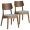 HOMN LIVING Susi Stühle, Walnuss, massives Holz, 49 cm (Breite) 52 cm (Tiefe), 82 cm (Höhe), 2 Stück