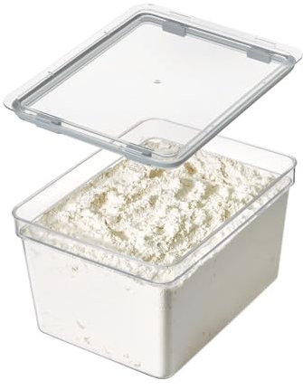 InterDesign IDESIGN Large Tall Dry Goods Storage Bin, The Fresh Collection – 7.85” L x 10.85” H x 6” W, Clear Bin