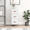 AUVYI Sideboard Hochglanz-Weiß 34,5x34x90 cm Holzwerkstoff Vorratsschrank Barschrank Schrank Organizer Kleiderschrank Kinderzimmer Mehrzweckschrank Küchenschränke Fernsehschrank