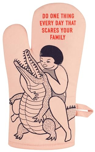 Blue Q Funny Oven Mitt ~ Do One Thing Every Day That Scares Your Family. Super-Insulated Quilting, Comfy Natural-Fitting Shape, 100% Cotton.