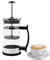 Uooker Cafetière à piston 2 tasses, cafetière française, verre borosilicate résistant à la chaleur, théière pour filtre à café, thé en vrac et mousse de lait avec filtre en acier inoxydable (350 ml)