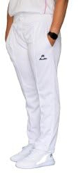 Henselite Highwaist Band Lawn Bowls Trousers for Women-Color White-Waist 14, 29 inch Leg Length