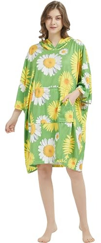 VERTAST Peignoir de bain surdimensionné, poncho de surf à capuche, serviette à capuche, peignoir de plage, couverture de bain, combinaison de plongée, serviette de plongée, absorbant l'eau et séchage