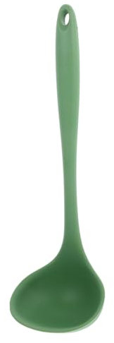 JECOMPRIS Silicone Soup Ladle Large Capacity Heat Resistant Kitchen Spoon for Serving Soup Porridge Safe on Cookware