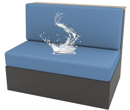 LIFEDX Camper-Kissenbezüge Wohnmobil Esstischkissenbezüge Milchseide Wasserdicht Stretch 1/2 Stück, RV-Sitzbezüge Ersatzbezüge Für Wohnwagen Bezug Sofa-Sitzkissenbezug Futonbezug-Blue||Set of 1