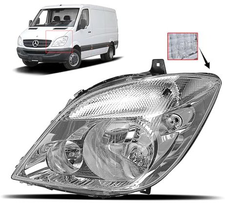 Phare principal gauche pour Sprinter W906 2006-2014 Phare avant avec brouillard 3 x H7 Certifié E Sans servomoteur