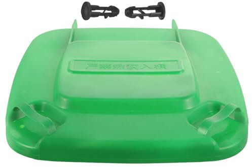 Sosoport Plastic Trash Can Lid Replacement Outdoor Large Garbage Bin Lid Trash Can Cover Sanitation Waste Bin for Patio Backyard Deck Green