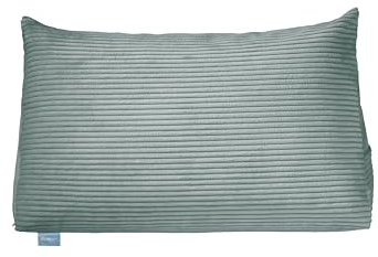 XDREAM Bettsitzkissen, Keilkissen für Bett und Sofa aus Kord in türkis | Formstabiles Rückenkissen und Lendenkissen mit Seitenfach | waschbarer Bezug | Öko-Tex Zertifiziert | 70 x 40 x 20cm