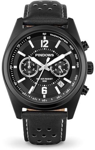 PINDOWS Armbanduhr für Herren Diamanten Business-Dress-Stil analoges Quarzwerk luxuriöse wasserdichte Armbanduhr Leuchtzeigern Datumsanzeige zweifarbiges Edelstahlarmband klassisch-modische Herrenuhr