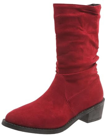 Hunter Stivali Donna Stivaletto Donna Tacco Cowboy Boots Stivali Texani Donna Bianchi Alti Stivali Gomma Donna Stivali Alti con Tacco Stivali Pioggia Donna Shorty Omni-Heat