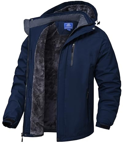 Zoofly Chaqueta Hombre Invierno Esquí Impermeables Montaña Cazadoras Aire Libre Abrigos Térmicos Con Capucha Desmontable Snowboard Parka