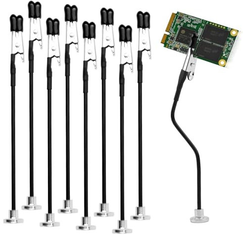 Soporte de Soldadura de Tercera Mano con Base Magnética y 8 Brazos Flexibles de Cuello de Cisne, Herramienta de Ayuda para Soldar, Montaje y Modelado, para Electrónica y Joyería
