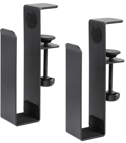 CPROSP 1 Paire Rangement Latéral de Bureau, Organiseur de Bureau pour Ordinateurs Portables, Tablettes, Clavier, Livre, Intérieur en Silicone Anti-Rayures, pour Refroidissement