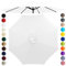 Chinimon Replacement Parasol Canopy 2m/2.5m/2.7m/3m/3.5m, 6/8 Arms Parasol Replacement Cover, Garden Parasol Replacement Canopy for Garden Umbrella Yard Beach (Pure White, 2.7m/8-Ribs)