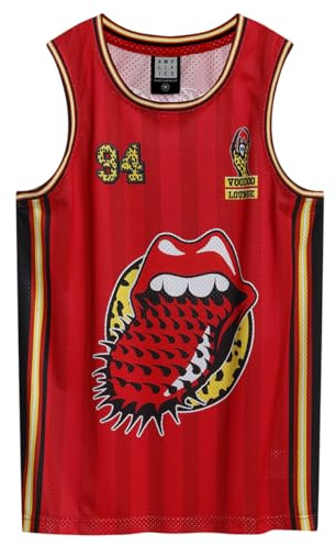 Amplified - Voodoo Lounge Basketball-Trikot für Herren (S) (Rot)