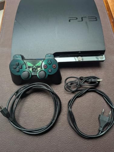 Générique PS3 Slim Noire + Manette avec câble inclus