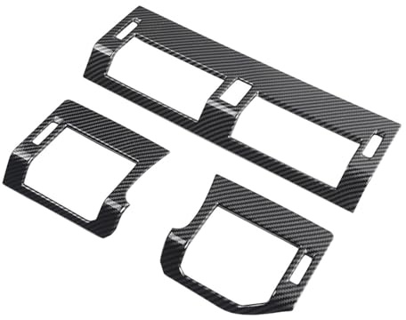 Molduras Interiores Para Land Para Rover Para Defender 110 2020 2021 2022 2023 Embellecedor Cubierta Aire Acondicionado Lateral Accesorios Volante Izquierda Consola Trasera Cubierta(Carbon Fiber look)