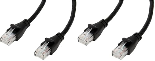 Amazon Basics RJ45 Cat-6 Ethernet Patch Cable - 10 Feet (3 Meters), 48-Pack, black