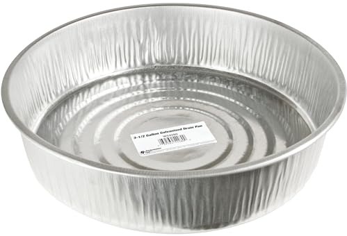 Performance Tool W54280 Silver 3.5 Gallon Galvanized Drain Pan. Bright zinc Corrosion-Resistant Finish. Measures 16-Inches in Diameter x 4-Inches high Perfect for Oil Changes.